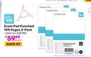 Pen+ Gear Exam Pad Punched 100 Pages (3-Pack) 642782-Per Pack