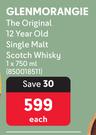 Glenmorangie The Original 12 Year Old Single Malt Scotch Whisky-750ml Each