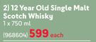 The Glenlivet 12 Year Old Single Malt Scotch Whisky-750ml Each