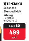 Tenjaku Japanese Blended Malt Whisky-750ml Each