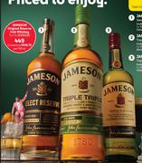 Jameson Select Reserve Whisky + Triple Triple Irish Whisky + Triple Distilled Irish Whisky-3 x 750ml