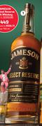 Jameson Select Reserve Irish Whisky-750ml Each