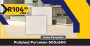 Polished Porcelain 600 x 600-Per Sqm
