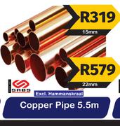 Copper Pipe 5.5m 15mm