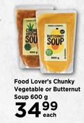 Food Lover's Chunky Vegetable Or Butternut Soup-600g Each