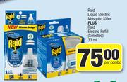 Raid Liquid Electric Mosquito Killer Plus Raid Electric Refill-33ml Per Combo