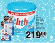hth Granular Mineralsoft Pool Chlorine 8kg Plus Free hth Early Warning pool Test Strips 10s-Each