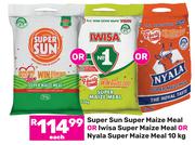 Super Sun Super Maize Meal Or Iwisa Super  Maize  Meal Or Nyala Super Maize Meal 10kg-Each