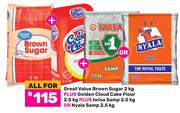 Great Value Brown Sugar 2Kg Plus Golden Cloud Cake Flour 2.5kg -For All
