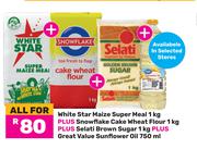 White Star Maize Super Meal 1kg Plus Snowflake Cake Wheat Flour 1kg -For All