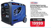 Gentech 3.0 KVA Digital Inverter Generator Pure Sine Wave GP3000iY