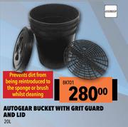 Autogear Bucket With Grit Guard And Lid BKT01-20L