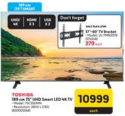 Toshiba 189cm (75") UHD Smart LED 4K TV 75C350MN