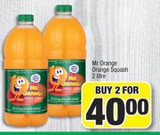 Mr Orange Orange Squash-For 2 x 2L