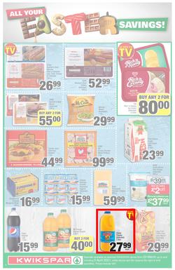 KWIKSPAR EASTERN CAPE : Your One Stop Easter Shop (23 March - 5 April 2021) Valid in Abbotsford, Beacon Isle, Beetlestone, Burt Drive, Butterworth, Cambridge West, Colchester, Dhaysons, East End, page 2