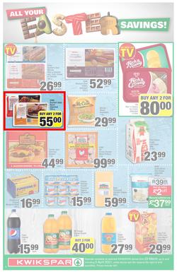 KWIKSPAR EASTERN CAPE : Your One Stop Easter Shop (23 March - 5 April 2021) Valid in Abbotsford, Beacon Isle, Beetlestone, Burt Drive, Butterworth, Cambridge West, Colchester, Dhaysons, East End, page 2