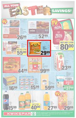 KWIKSPAR EASTERN CAPE : Your One Stop Easter Shop (23 March - 5 April 2021) Valid in Abbotsford, Beacon Isle, Beetlestone, Burt Drive, Butterworth, Cambridge West, Colchester, Dhaysons, East End, page 2