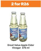 Great Value Apple Cider Vinegar-For 2 x 375ml