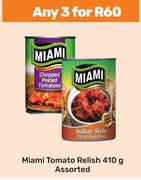 Miami Tomato Relish Assorted-For 3 x 410g