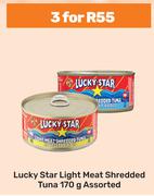 Lucky Star Light Meat Shredded Tuna Assorted-For 3 x 170g
