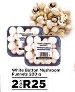 White Button Mushroom Punnets-For 2 x 200g