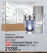Rabanne Invictus Gift Set EDT-100ml Per Set