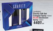 Lentheric Gravity Gift Set Cologne Spray 100ml Plus Deodorant Spray 120ml-Per Set