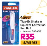BIC Tipp-Ex Shake 'n Squeeze Correction Pen-8ml