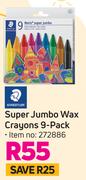 Staedtler Super Jumbo Wax Crayons 9-Pack