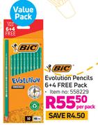 BIC Evolution Pencils 6+4 Free Pack-Per Pack