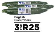 English Cucumbers- For 3