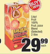 Liqui Fruit 100% Fruit Juice Blend (Selected)-2Ltr Each