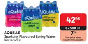 Aquelle Sparkling Flavoured Spring Water (All Variants)-6 x 500ml