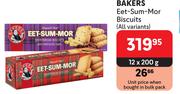Bakers Eet-Sum-Mor Biscuits(All Variants)-12 x 200g