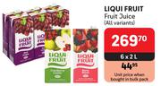 Liqui Fruit Fruit Juice (All Variants)-6 x 2Ltr