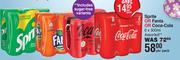 Sprite Or Fanta Or Coca-Cola Assorted-6 x 300ml Per Pack