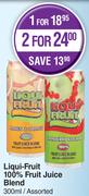 Liqui-Fruit 100% Fruit Juice Blend Assorted-For 1 x 300ml