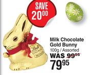 Lindt Milk Chocolate Gold Bunny Assorted-100g
