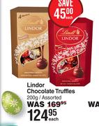 Lindt Lindor Chocolate Truffles Assorted-200g Each