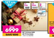 Samsung 50"(127cm) Crystal UHD 4K TV CU7000