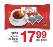 Spar Tagless Tea Bags-100's Per Pack