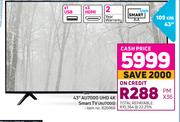 Samsung 43"(109cm) AU7000 UHD 4K Smart TV (AU7000)