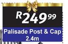 Palisade Post & Cap 2.4m