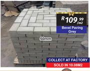 Bevel Paving Grey 50mm-Per Sqm