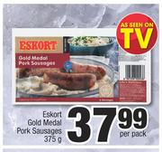Eskort Gold Medal Pork Sausages-375g Per Pack