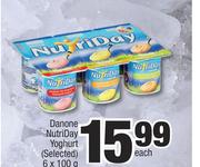 Danone Nutriday Yoghurt (Selected)-6 x 100g Each