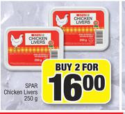 Spar Chicken Livers-For 2 x 250g