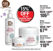 Pure Beginnings Organic Baby Sensitive Cream Wash-250ml