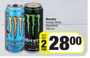 Monster Energy Drinks (Assorted)-For 2 x 500ml