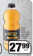 Clover Krush 100% Fruit Juice Blend (Assorted)-1.5L Each